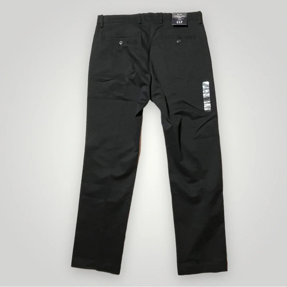Gap Essential Khaki Straight Leg Black Pants 33”x32” - Picture 4 of 16
